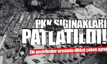 PKK’ya ait 4 sığınak içerisinde silah ve mühimmat ele geçirildi