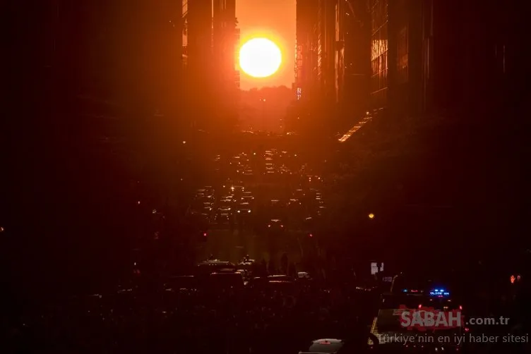 New York’ta büyüleyici gün batımı: Manhattanhenge
