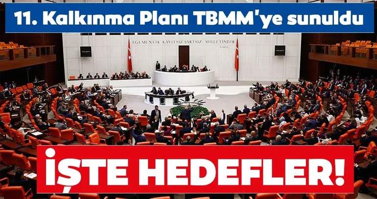 Son dakika: 11. Kalkınma Planı TBMM'ye sunuldu