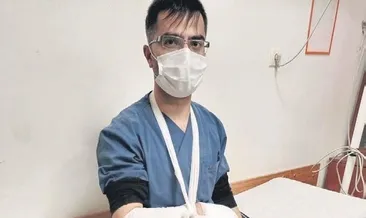 Sağlık çalışanına çifte dayak