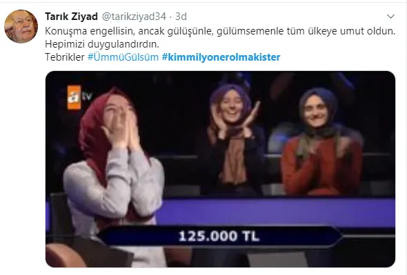 Kim Milyoner Olmak İster'de yarışan Ümmü Gülsüm Türkiye'yi duygulandırdı