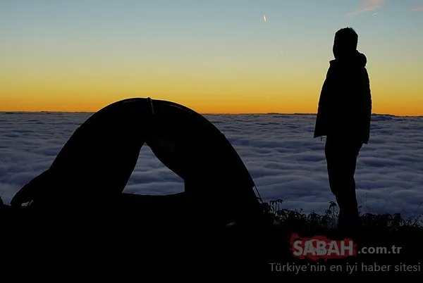Bu kareler Türkiye'den! 'Bulut denizi' için nöbet tutuyorlar