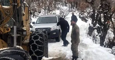 Siirt’te mahsur kalan araçlar ve köy korucuları kurtarıldı