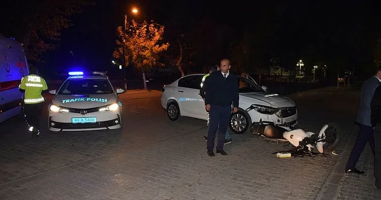 Malatya’da otomobil ile motosiklet çarpıştı: 1 yaralı
