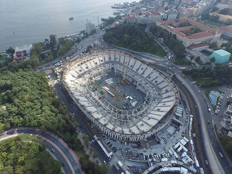 Vodafone Arena’nın çatısı yükselmeye başladı
