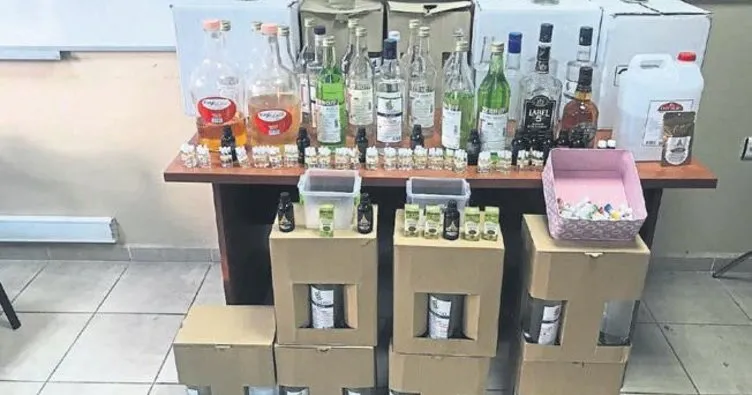Tarsus’ta 102 şişe etil alkol ele geçirildi