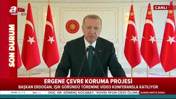 Son dakika: Cumhurbaşkanı Erdoğan'dan Ergene Çevre Projesi Işık Göründü Töreni'nde önemli açıklamalar | Video