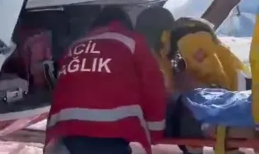 Solunum güçlüğü çeken çocuk ambulans helikopterle hastaneye kaldırıldı