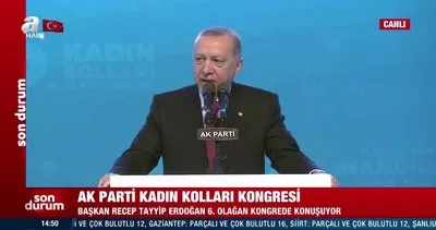Başkan Erdoğan’dan AK Parti Kadın Kolları 6. Olağan Kongresi’nde önemli açıklamalar | Video