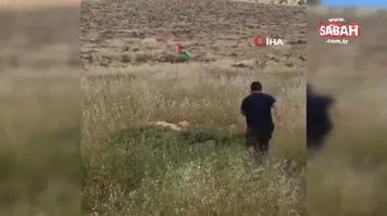 Batı Şeria’da Filistin bayrağını tekmeleyen İsrailli, bubi tuzağına yakalandı