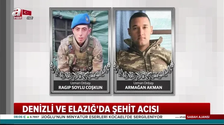 Denizli ve Elazığ'da şehit acısı! | Video