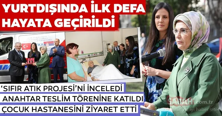 Emine Erdoğan Belgrad’da çocuk hastanesini ziyaret etti