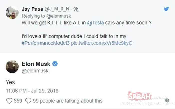 Elon Musk açıkladı: ’KITT’ gerçek oluyor