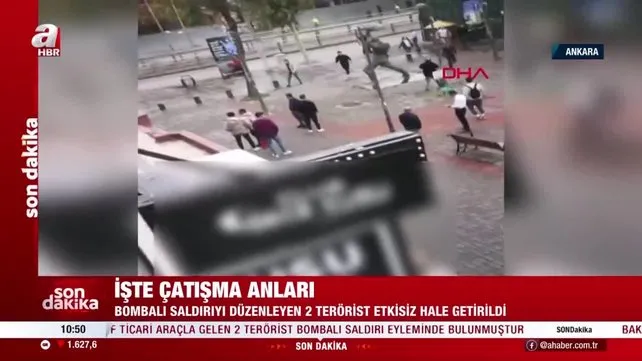 Ankara'da bombalı saldırı girişimi! İşte çatışma anı görüntüleri... | Video