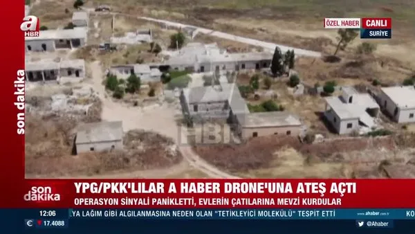 Son Dakika: Başkan Erdoğan'ın operasyon sinyali ardından panikleyen YPG/PKK'lılar A Haber Drone'una ateş açtı! | Video