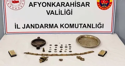 Sinanpaşa’da tarihi eser baskını