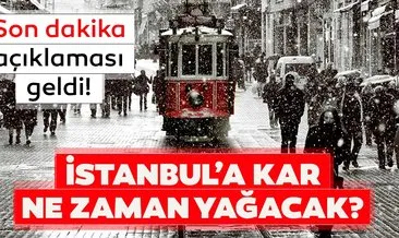 Son Dakika Haberi: İstanbul’a kar ne zaman yağacak? Uzman isimden açıklama geldi