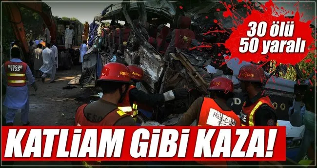 Otobüs kazası: 30 ölü 50 kişi yaralı