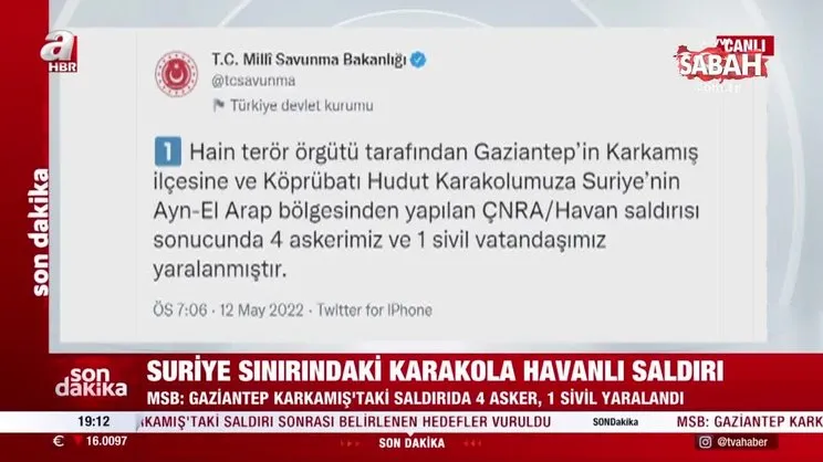 Son dakika: Gaziantep Karkamış'ta havan saldırısı! 4 asker 1 sivil yaralandı | Video