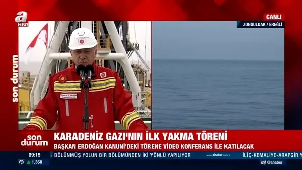 Cumhurbaşkanı Erdoğan Karadeniz Gazı'nın ilk yakma törenine video konferans ile katılacak