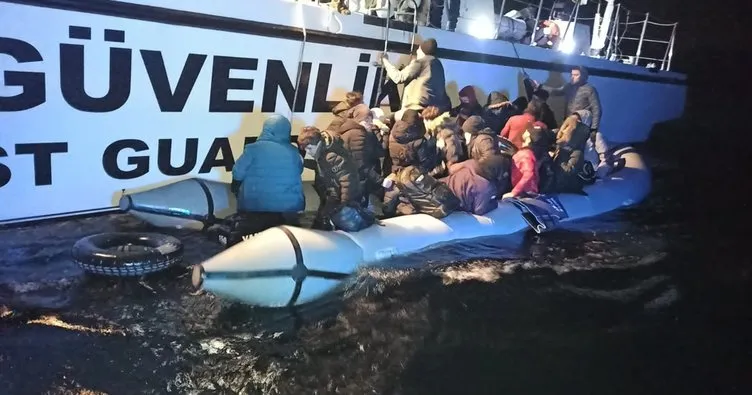45 düzensiz göçmen kurtarıldı