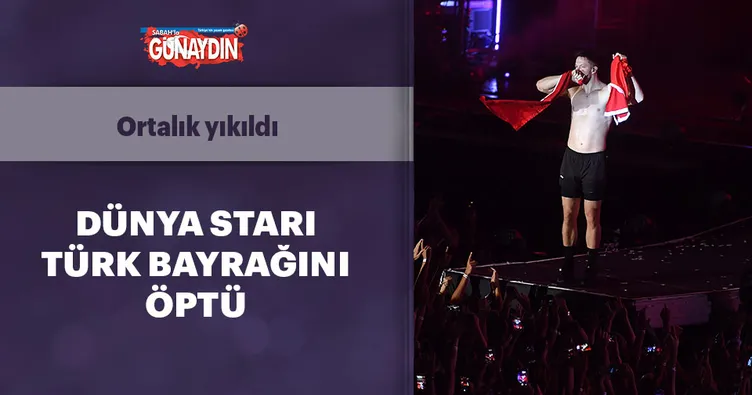 Ay yıldızlı bayrağı öptü