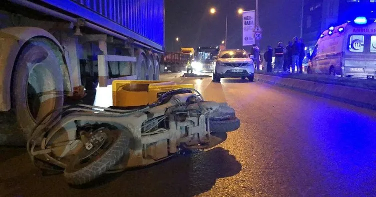 Hadımköy’de motosikletli kuryenin feci ölümü