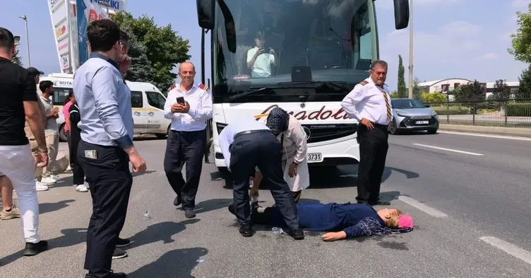 Bursa’da feci kaza! Yolcu otobüsünün çarptığı kadın ağır yaralandı