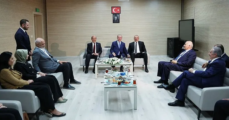 Konya’da 3’lü zirve! Başkan Erdoğan, Ersin Tatar ve İlham Aliyev ile bir araya geldi