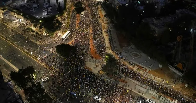 Netanyahu’nun evinin önünde protesto: Esirleri eve getirin