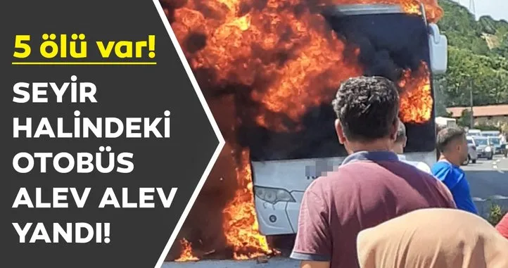 Son dakika: BalÄ±kesir'de yolcu otobÃ¼sÃ¼nde yangÄ±n Ã§Ä±ktÄ±: ÃlÃ¼ ve yarÄ±lar var