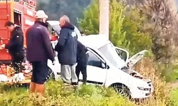 Otomobil elektrik direğine çarptı abla-kardeş öldü #aydin