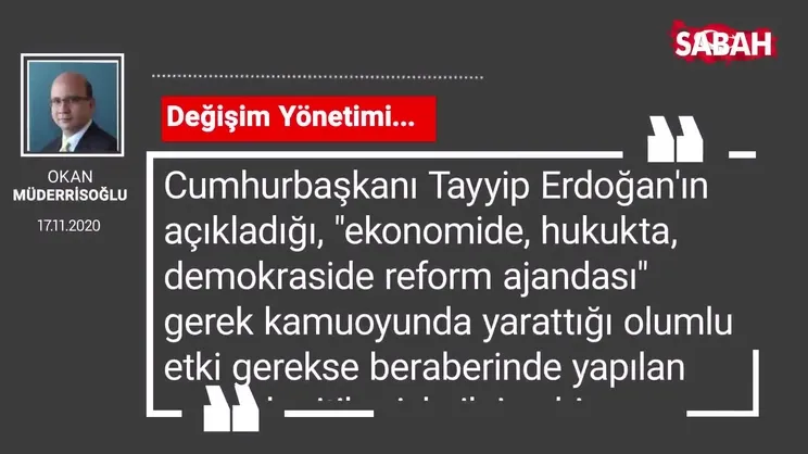 Okan Müderrisoğlu 'Değişim Yönetimi...'