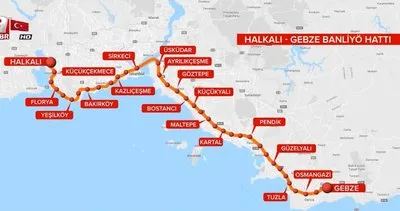 İşte açılışını Cumhurbaşkanı Erdoğan’ın yaptığı Gebze-Halkalı Banliyö Tren Hattı’nın tüm durakları!