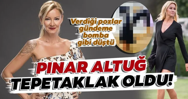 Pınar Altuğ tepetaklak oldu! Ünlü oyuncu Pınar Altuğ’un iple yaptıklarını görenler hayrete düştü!