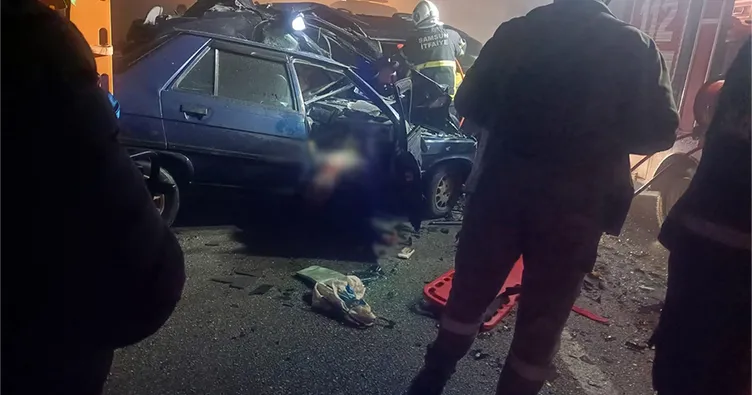 Samsun’da katliam gibi kaza! Karşı şeritten gelen araçla çarpıştı: 5 ölü