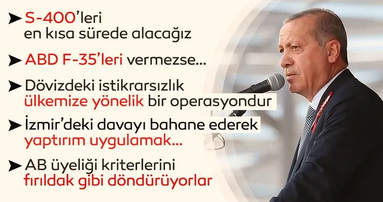 Başkan Erdoğan: Türkiye'nin S-400'lere ihtiyacı var en kısa sürede alacağız