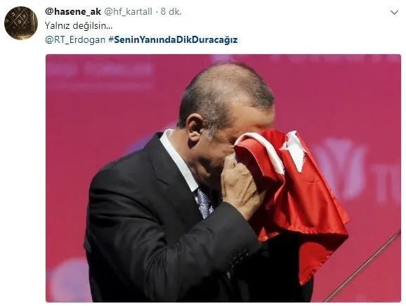 Cumhurbaşkanı Erdoğan'a dev destek! Senin yanında dik duracağız