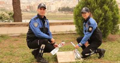 Cizre'de Polis Haftası etkinlikleri kapsamında şehitler anıtına karanfil bırakıldı #sirnak