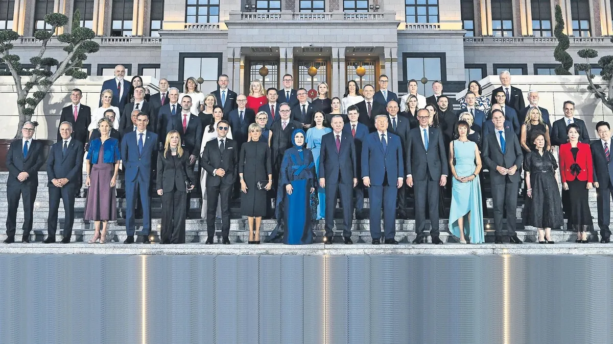 36. NATO Liderler Zirvesi öncesinde dünya liderleri Ankara'da Cumhurbaşkanlığı Külliyesi'nde buluştu.