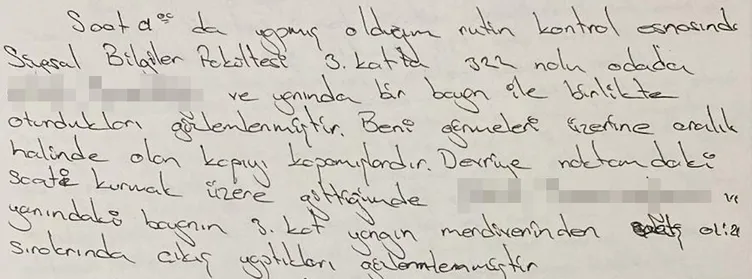 Tacizci öğretim görevlisi odada yakalanmış! Güvenlik görevlisinden şoke eden ifade: Odadan sevişme sesleri geliyordu!