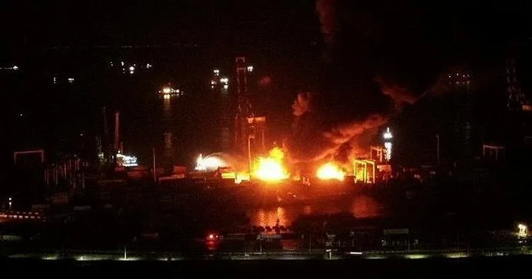 İskenderun limanında deprem sonrası çıkan yangın sürüyor