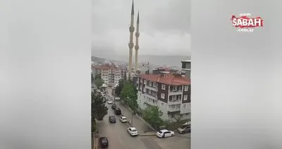 Çankırı’da şiddetli rüzgar minareyi yıktı! | Video