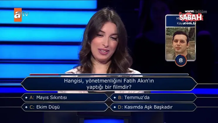 'Kim Milyoner Olmak İster’de dikkat çeken ‘Fatih Akın’ sorusu! | Video