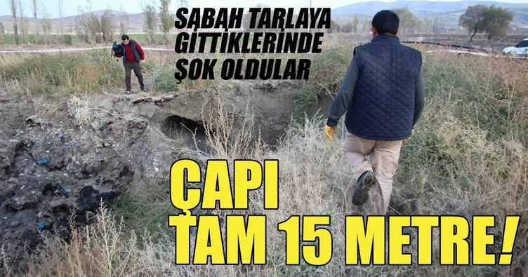 Sivas’ta 15 metre çapında obruk oluştu