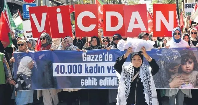 İstanbullular, Filistinlilerin sesi olmak için yürüdü