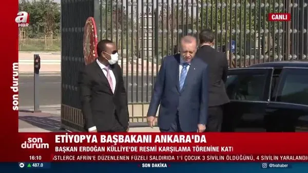 Başkan Erdoğan karşıladı: Etiyopya Başbakanı Ankara'da | Video