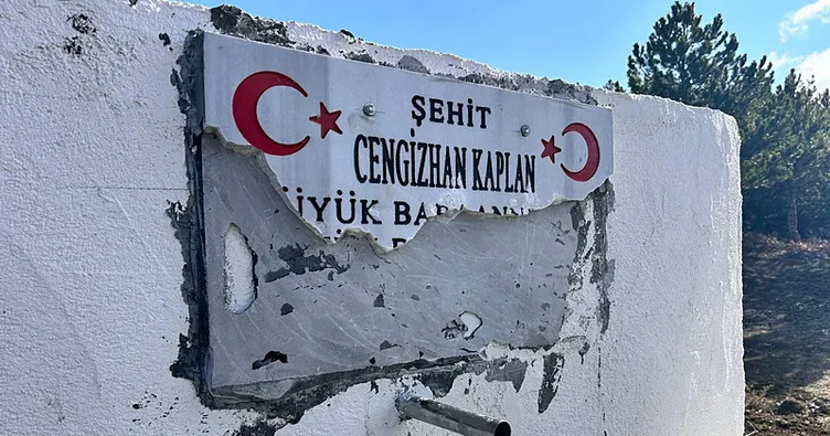 Şehidin anısına büyük saygısızlık
