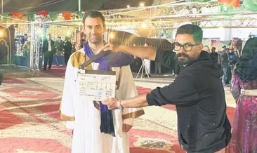 Marakeş’te sinema filminde oynadı