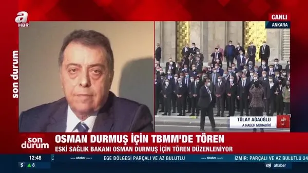 Eski Bakanlardan Osman Durmuş için TBMM'de tören düzenlendi | Video